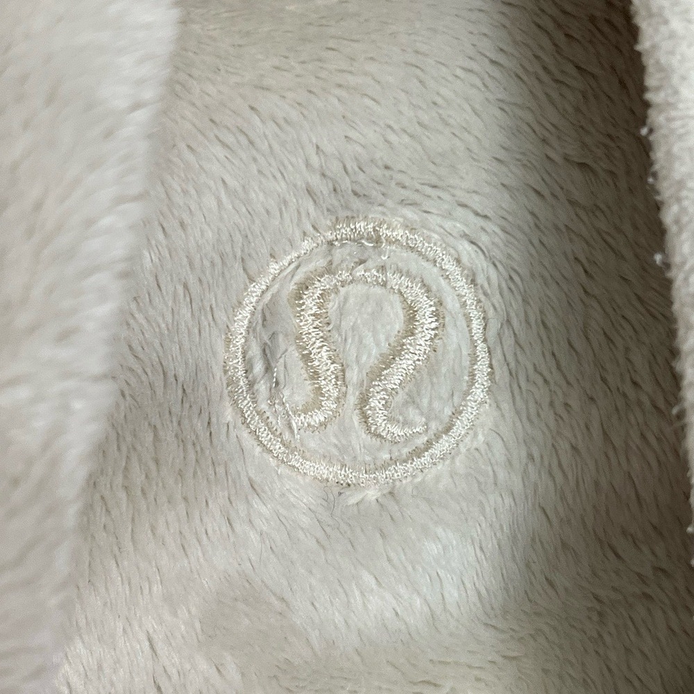 Lululemon Dont Hurry Be Happy Funnel Sweatshirt Womens Size Medium Bone CowlNeck - Picture 8 of 16
